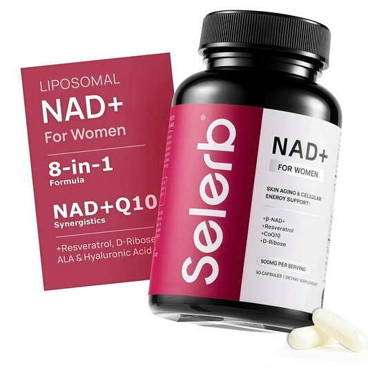 NAD+ Supplement for Women - NMN Alternative with β-NAD+, Trans-Resveratrol, CoQ10, D-Ribose - Promotes Cellular Renewal, Energy, and Radiant Skin Health - 60 Capsules Advanced